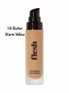 Pure Flesh Liquid Foundation 14 BUTTER (Warm Yellow) NIB